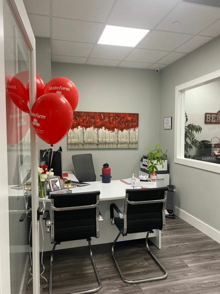 Office with balloons