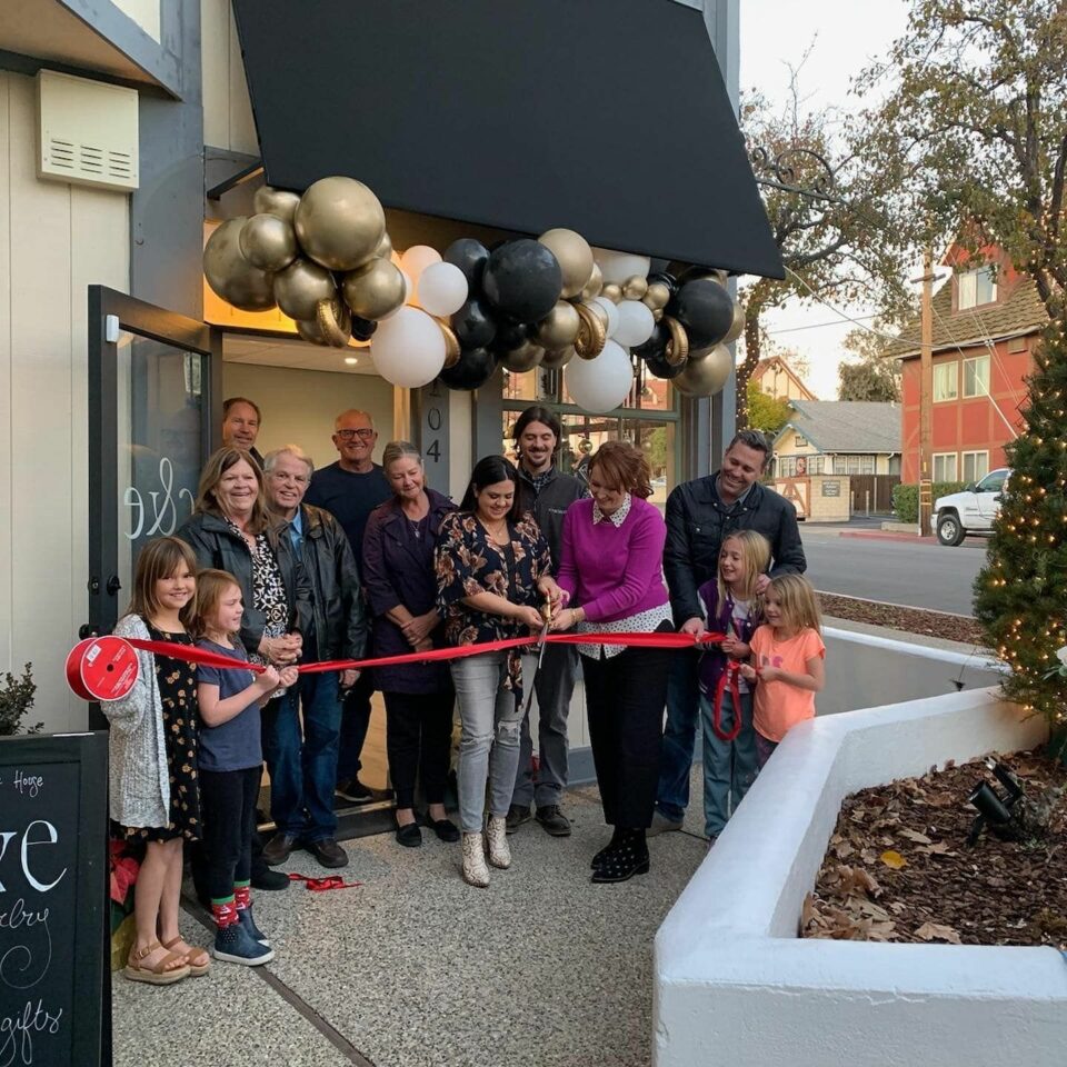 Ribbon cutting for jewelry store